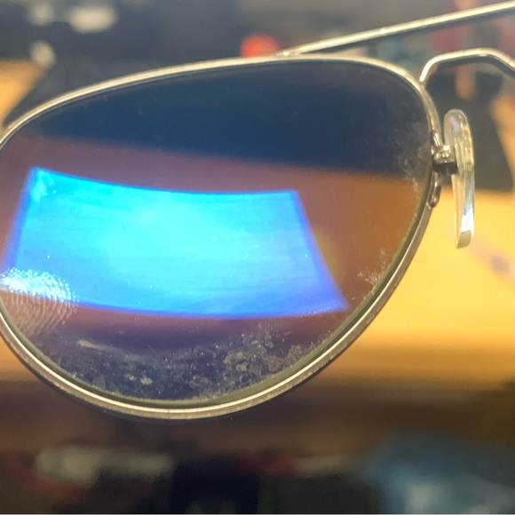 Vintage Vaurnet Pouilloux Sunglasses Unisex Pilot Mirrored Metal Polarized - Picture 6 of 11